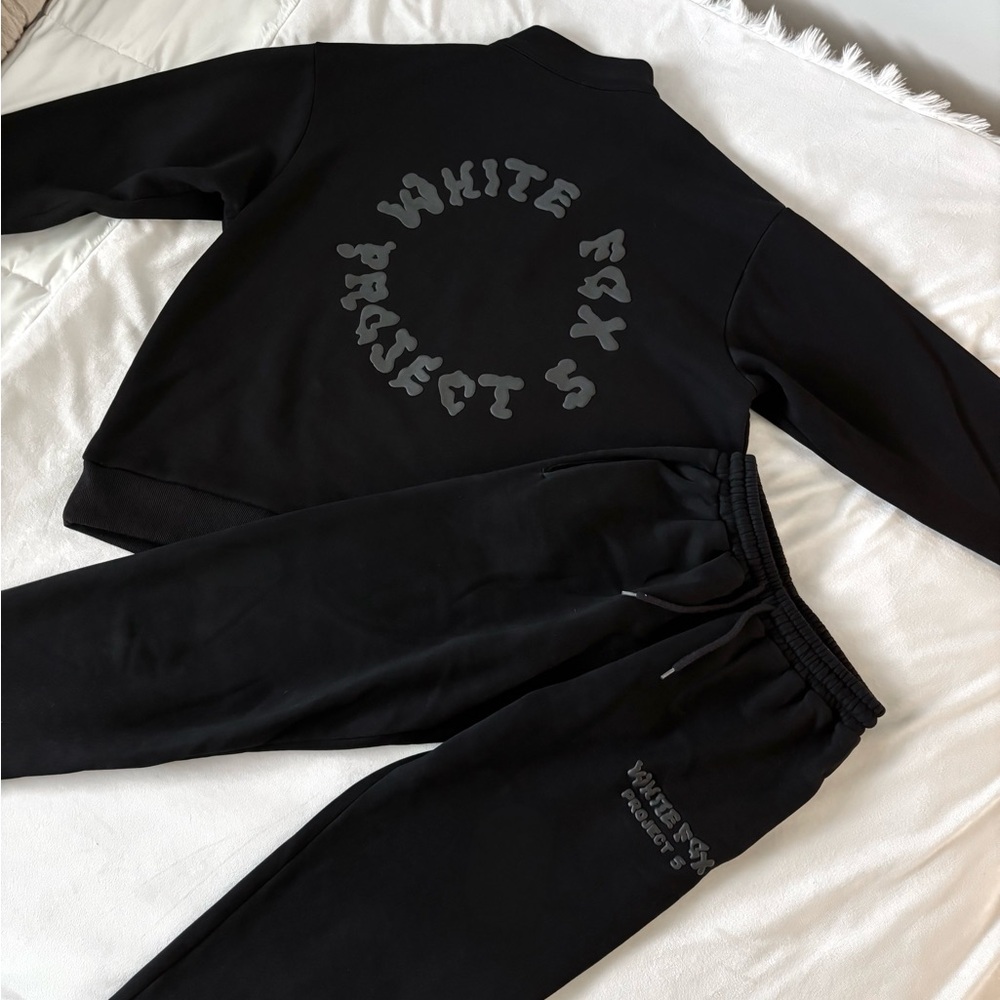 SOLD - White Fox Sweatsuit - Picture 2 of 2